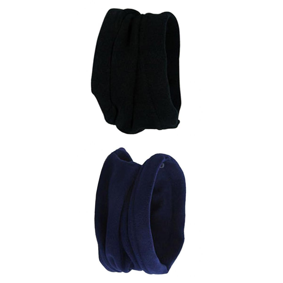 2pcs Trendy Polar Fleece Neck Warmer Comfy Snood Scarf Ski Motorbike Mask