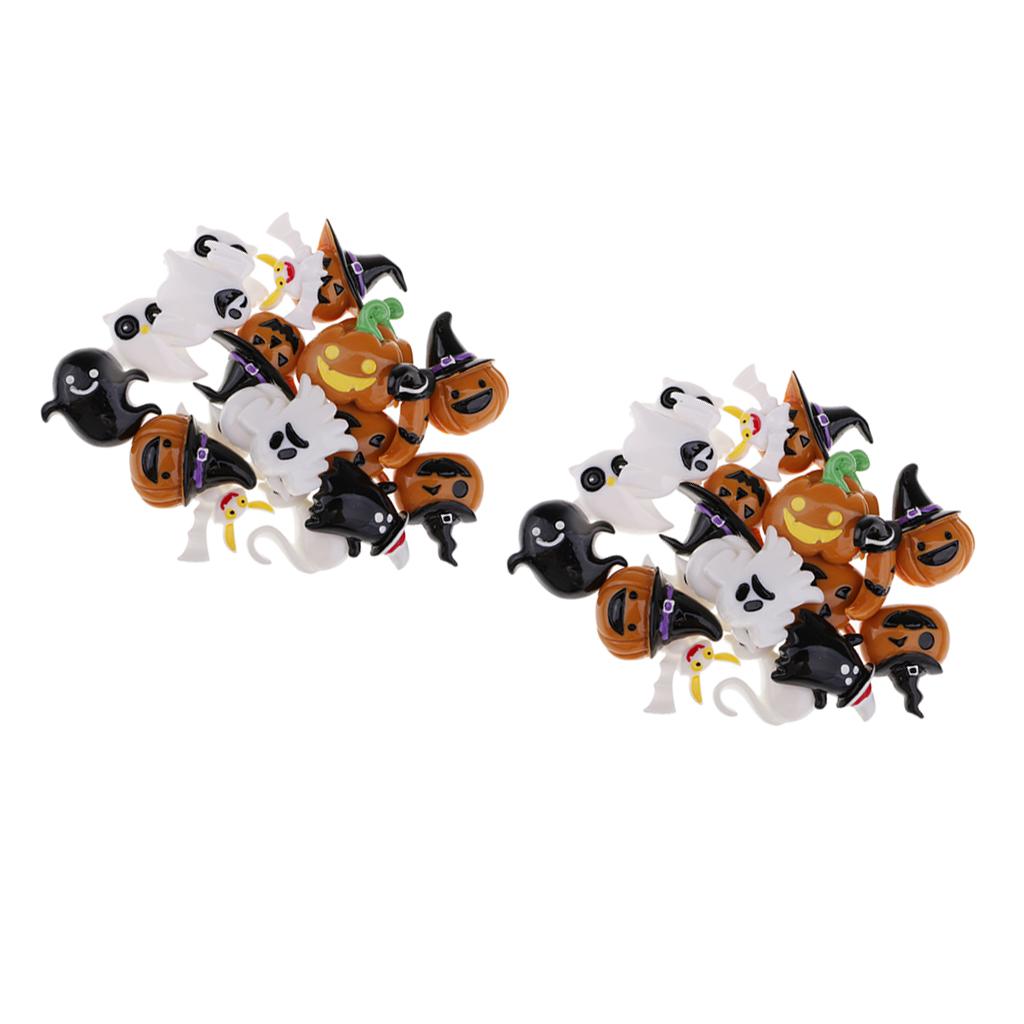 40 Pieces HALLOWEEN Resin Flatback Cabochons Embellishments DIY Phone Craft
