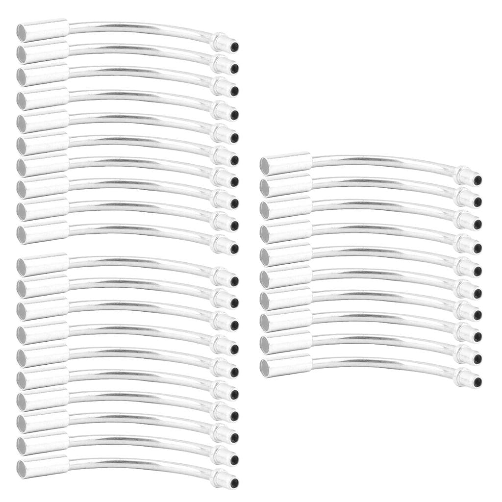 30pcs Bike V Brake Cable Noodle Brakes Pipe Hose Guide Silvery 90 Degree