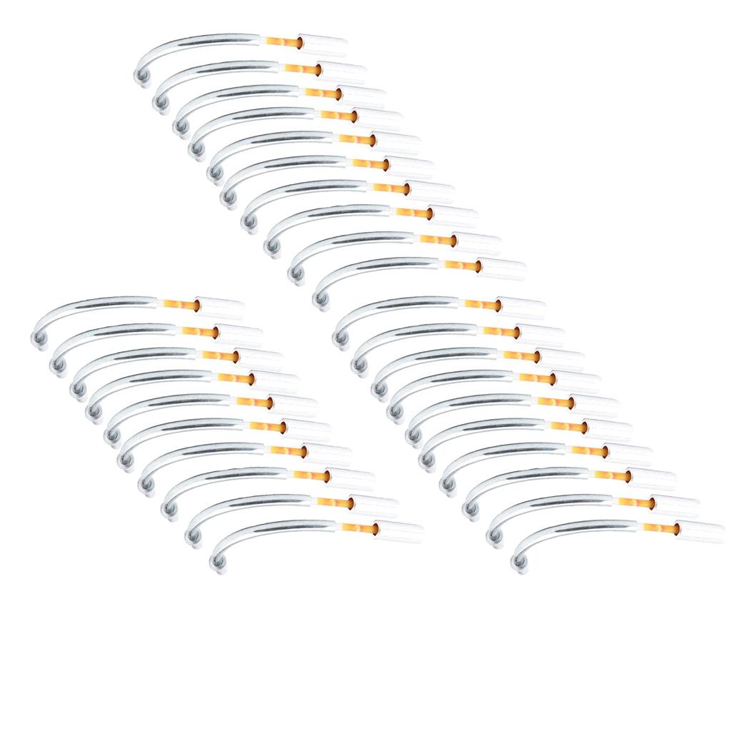 30pcs Bike V Brake Cable Noodle Brakes Pipe Hose Guide Silvery 90 Degree