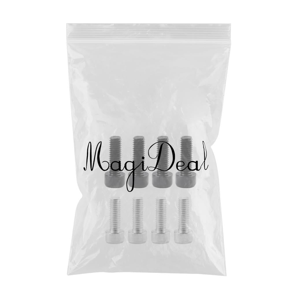 8 Pieces Aluminum Alloy Bike Water Bottle Cage Bolts Holder Socket Screws