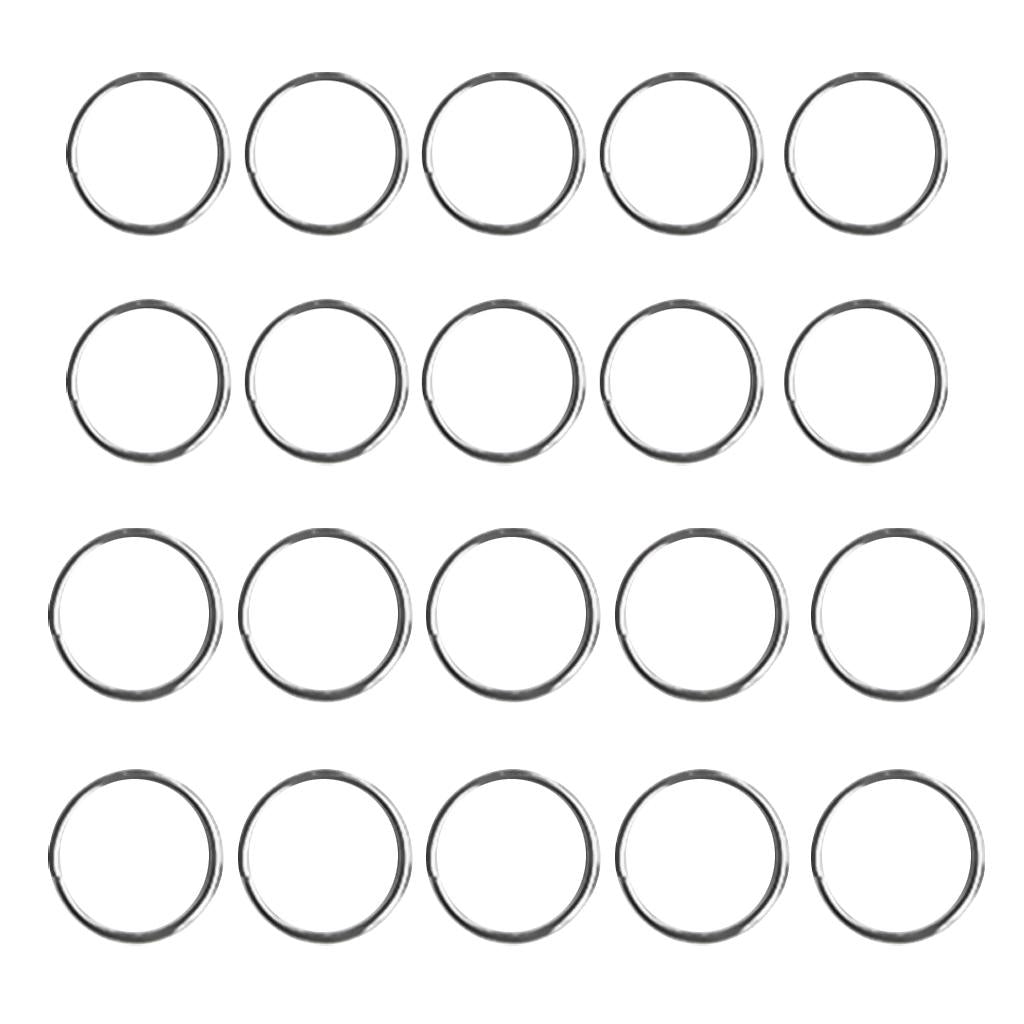 20 Pieces Scuba Diving 316 Stainless Steel Split Ring for Gear Attachment