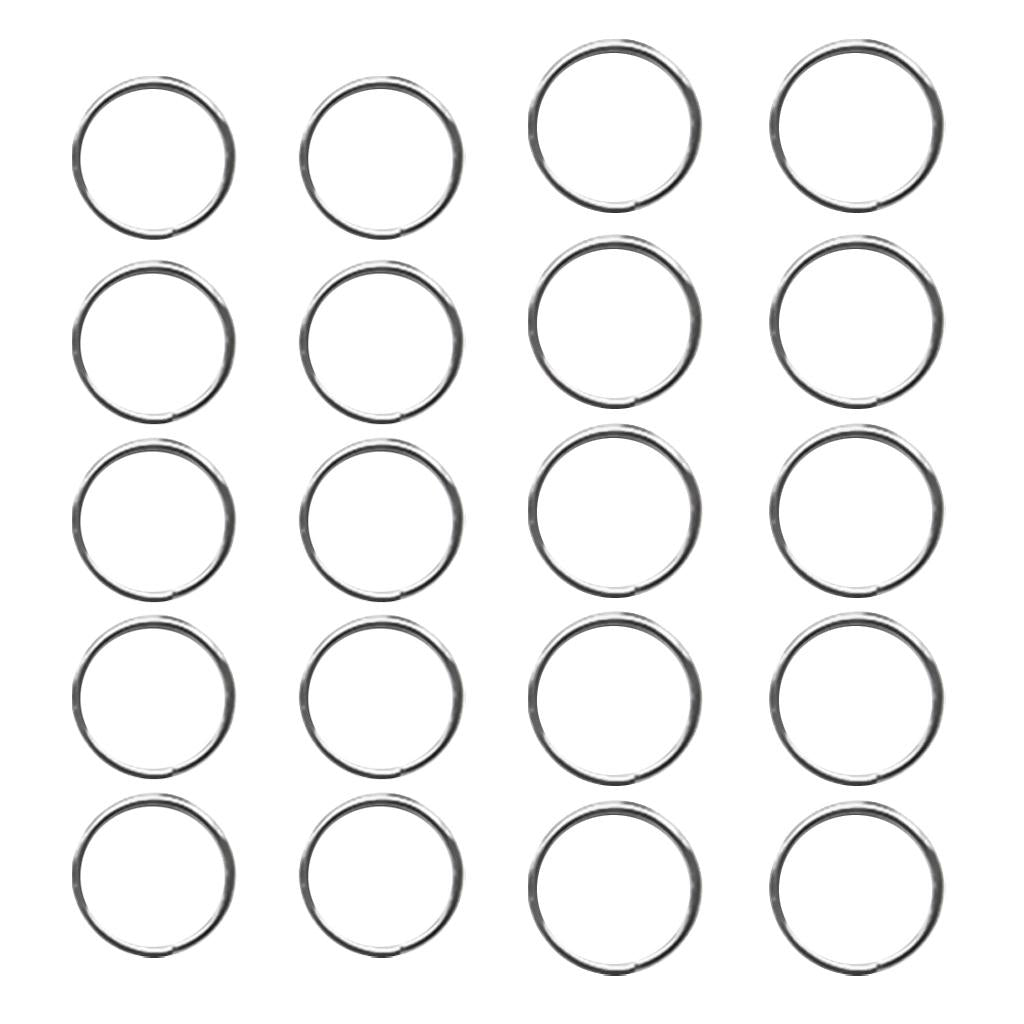 20 Pieces Scuba Diving 316 Stainless Steel Split Ring for Gear Attachment