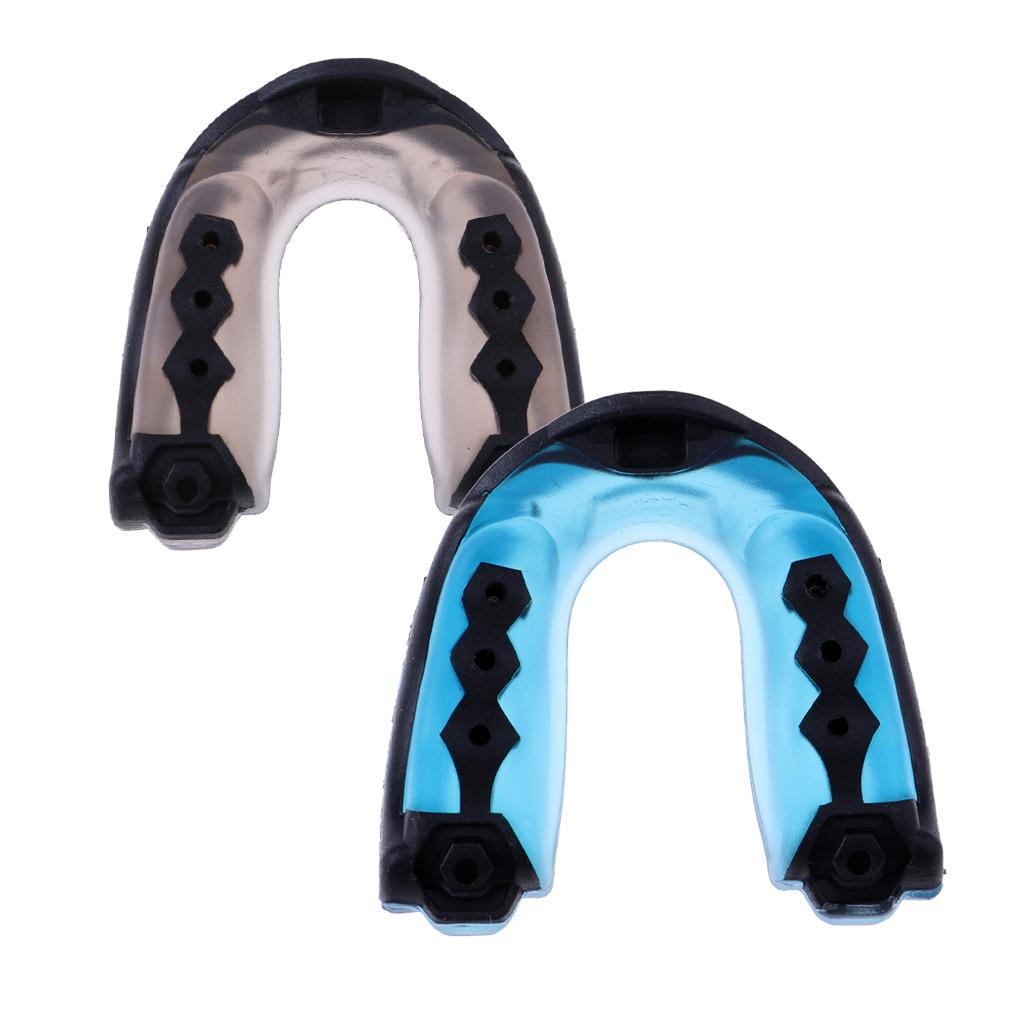 2 Pieces Adult Boxing Mouth Guard Taekwondo MMA Teeth Protector Mouthpiece