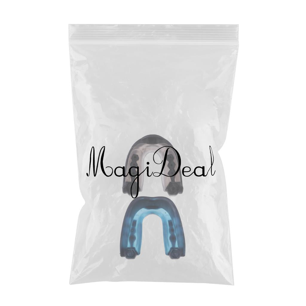 2 Pieces Adult Boxing Mouth Guard Taekwondo MMA Teeth Protector Mouthpiece