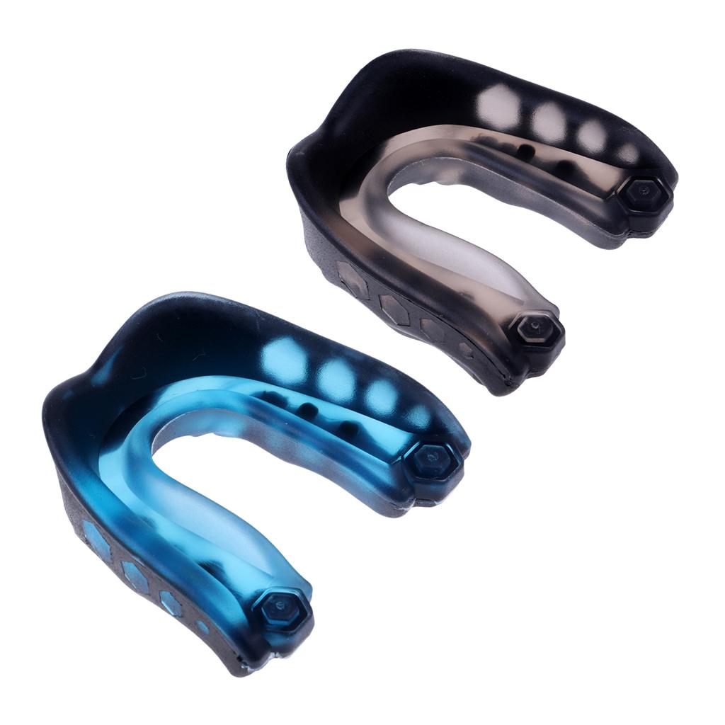 2 Pieces Adult Boxing Mouth Guard Taekwondo MMA Teeth Protector Mouthpiece