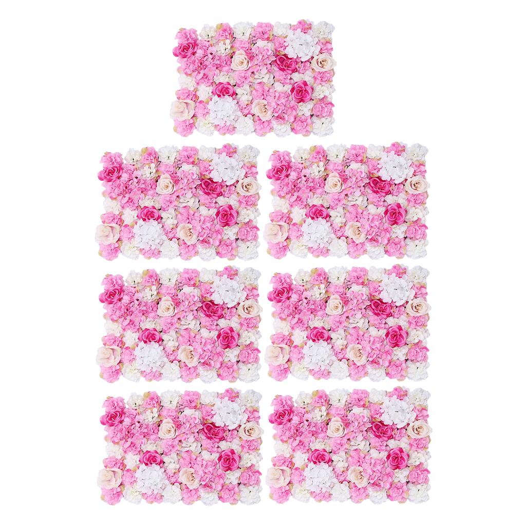 7 Artificial Flower Wall Wedding Venue Flower Pillar Main Road Decor Pink