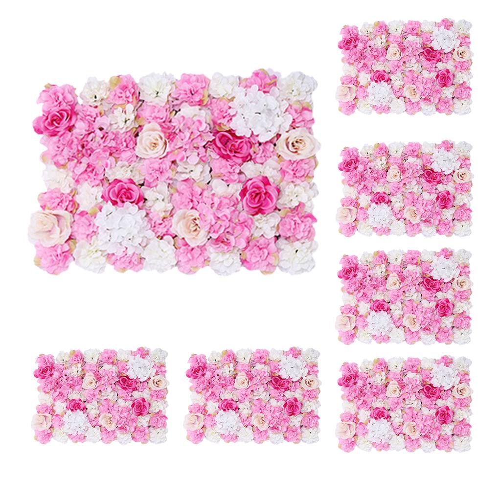 7 Artificial Flower Wall Wedding Venue Flower Pillar Main Road Decor Pink