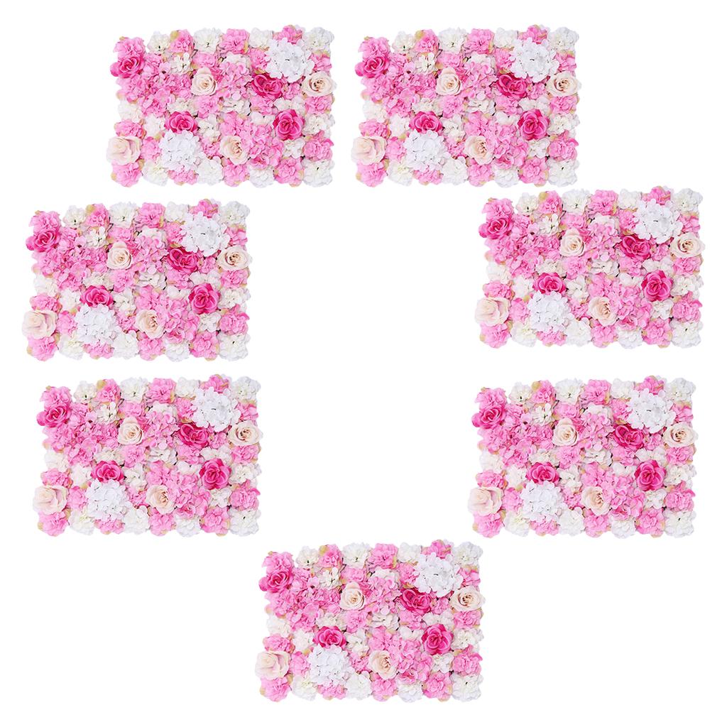 7 Artificial Flower Wall Wedding Venue Flower Pillar Main Road Decor Pink