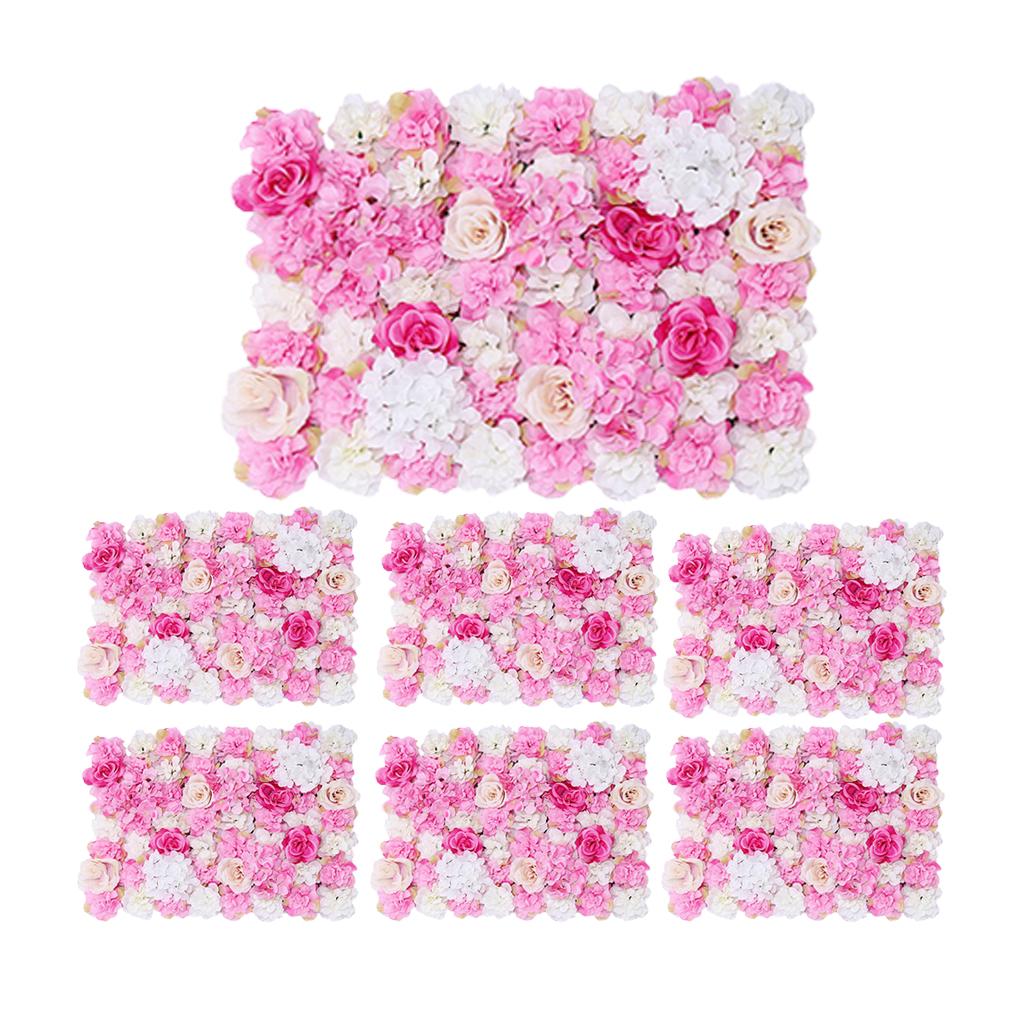 7 Artificial Flower Wall Wedding Venue Flower Pillar Main Road Decor Pink