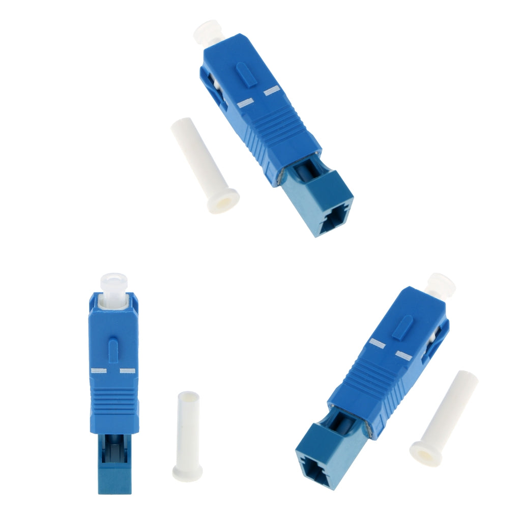 3Pieces 2.5 to 1.25mm SC Male to LC Female Adapter Single Mode Fiber Optic