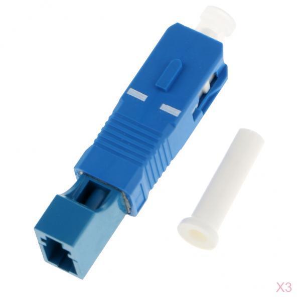 3Pieces 2.5 to 1.25mm SC Male to LC Female Adapter Single Mode Fiber Optic