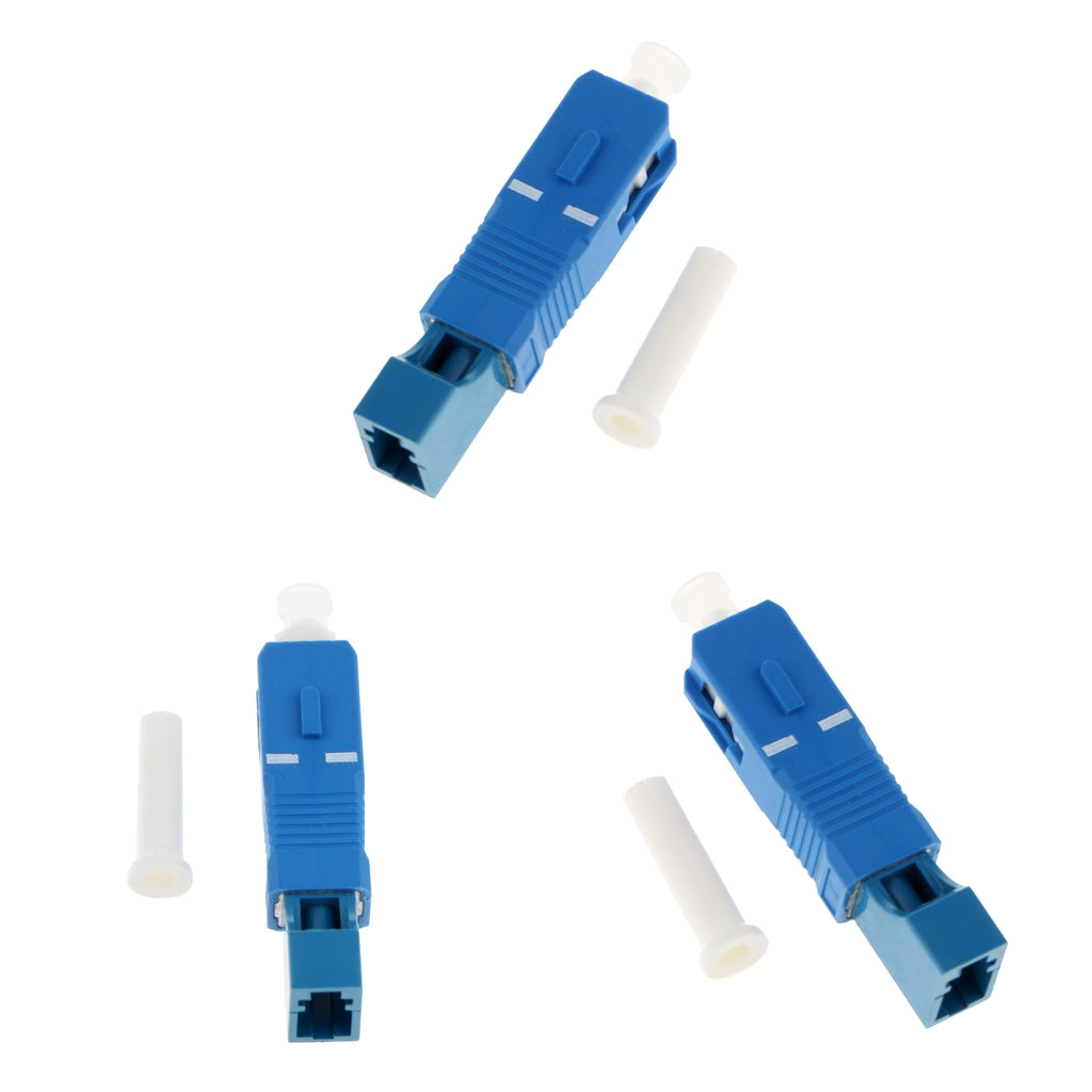 3Pieces 2.5 to 1.25mm SC Male to LC Female Adapter Single Mode Fiber Optic