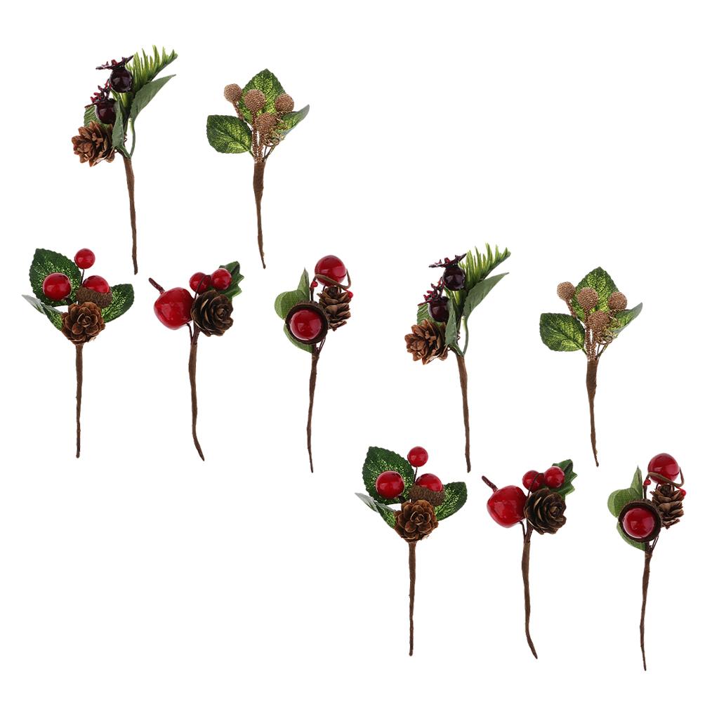 10 Pieces Shabby Chic Artificial Dried Flowers DIY Wedding Card Decorations