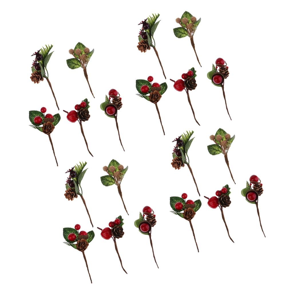 20 Pieces Shabby Chic Artificial Dried Flowers For Wedding Card Decoration
