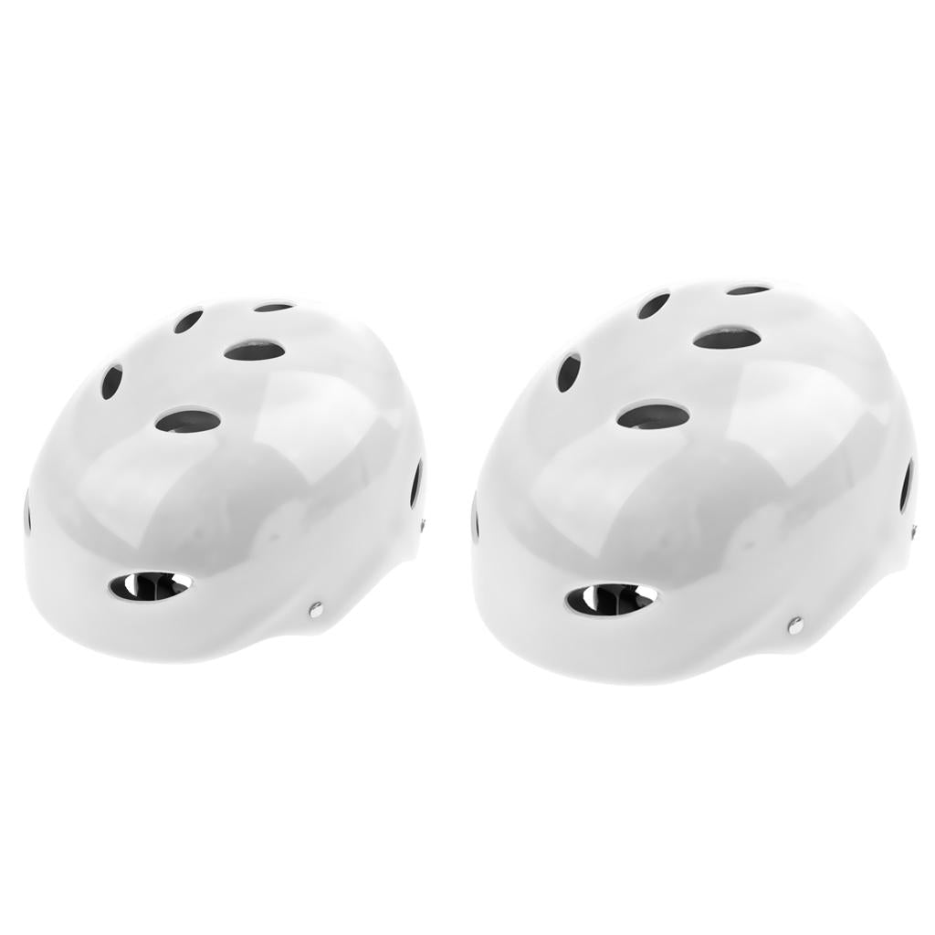 2Pcs White Water Sports Safety Helmet for Wakeboard Kayak Canoe Boat Jet Ski