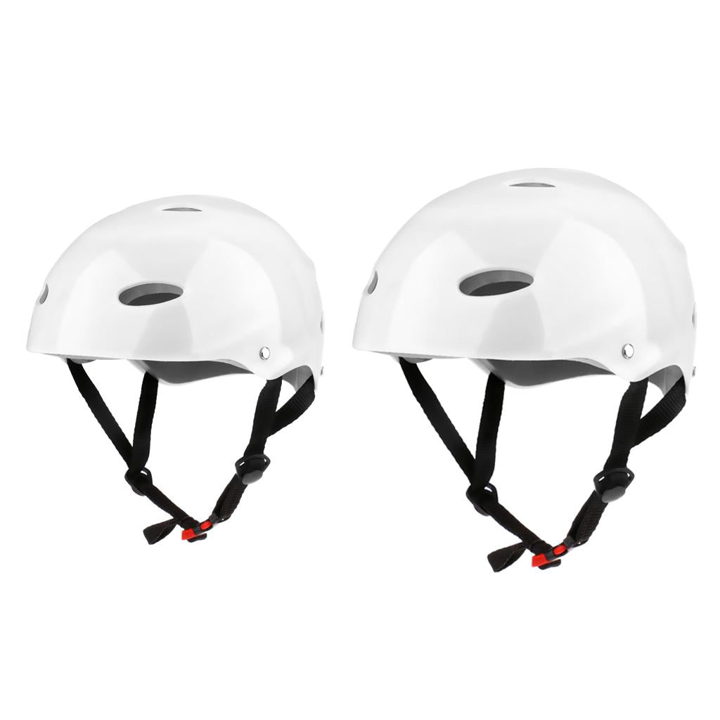 2Pcs White Water Sports Safety Helmet for Wakeboard Kayak Canoe Boat Jet Ski