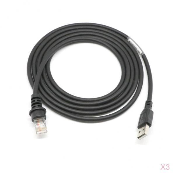 3x 2m USB Cable for Honeywell Metrologi BarCode Scanner MS9540 MS9544 MS9535