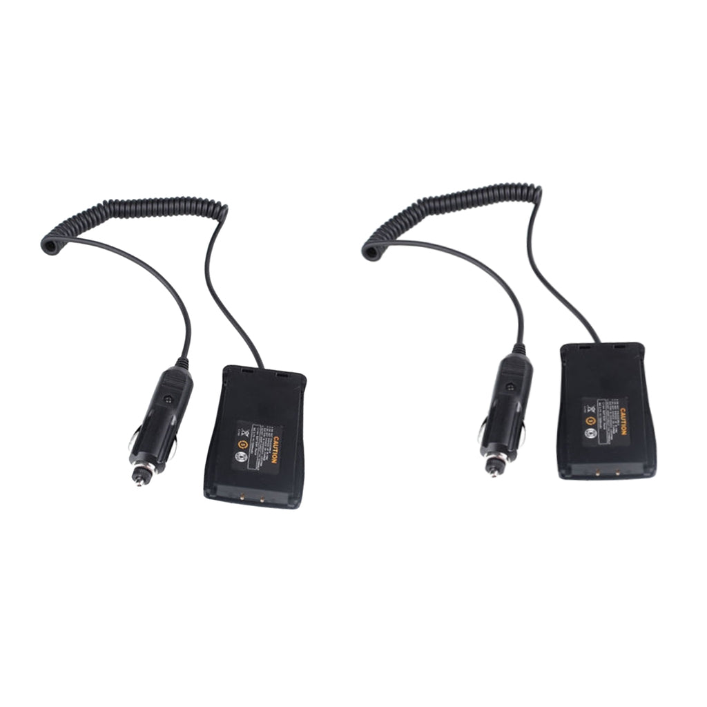 2Pcs 12V Car Charger Battery Eliminator For Baofeng 777S 666S Walkie Talkie