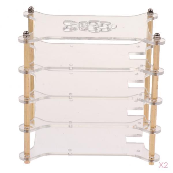 2PC 4 Layers Acrylic Case Enclosure for Raspberry Pi 3/2 Model B & B+ Stack