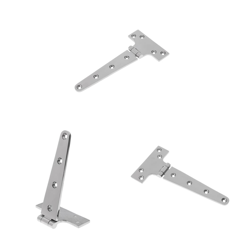 3 Pieces Stainless Steel Strap T Hinge Cabinet Shed Door Gate Tee Hinge