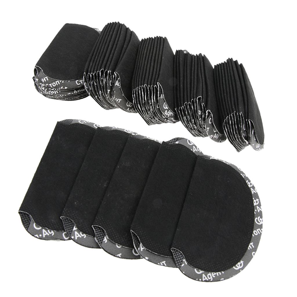 100 Pieces Disposable Underarm Armpit Sweat Perspiration Pads Guards Black