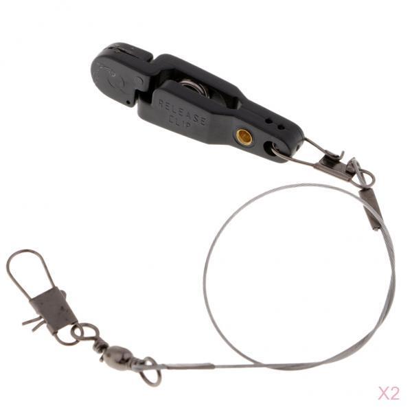 2pcs Snap Release Clip w/ Leader Snap for Outrigger Downrigger Planer Board