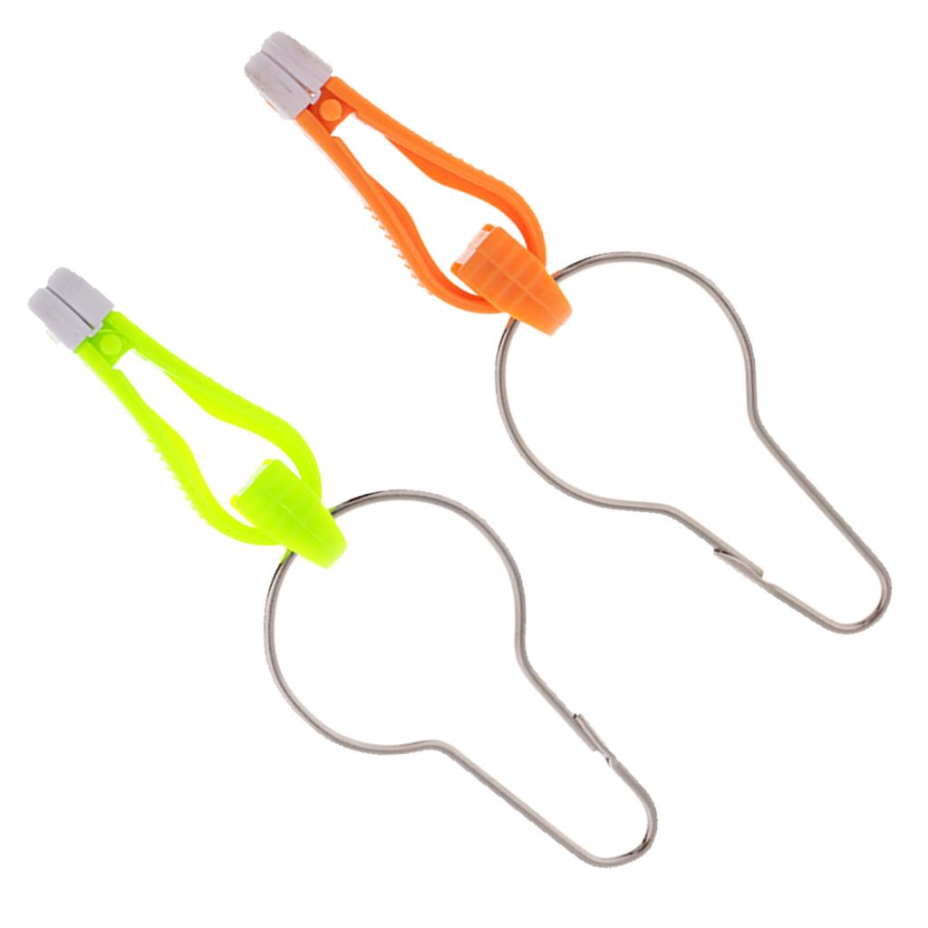 2pcs Planer Board Mast Power Grip Ring Release Clip 2-1/2inch Yellow Orange
