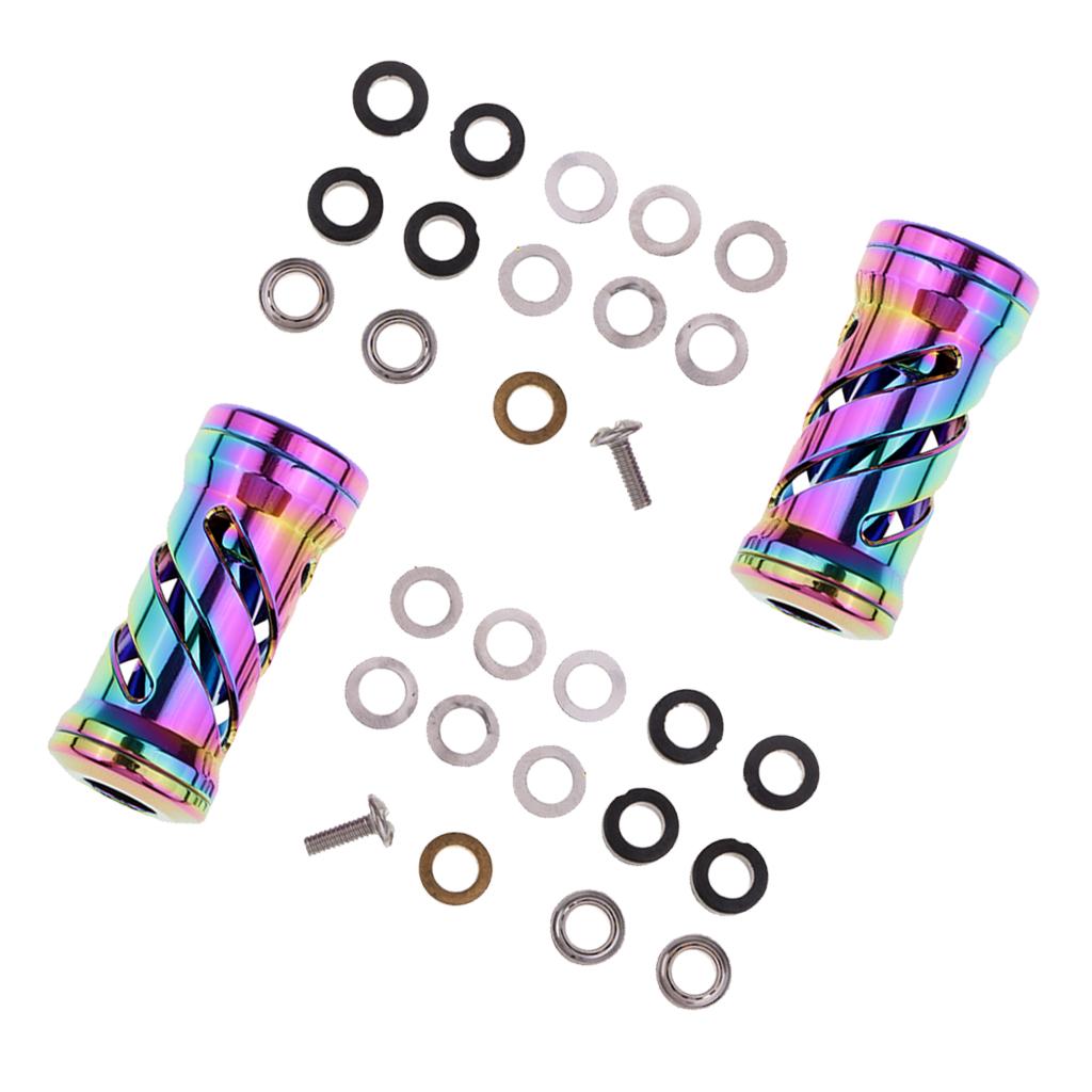 2pcs Colorful Fishing Reel Handle Knob DIY Refit Handle Grip for S/D/A Reels
