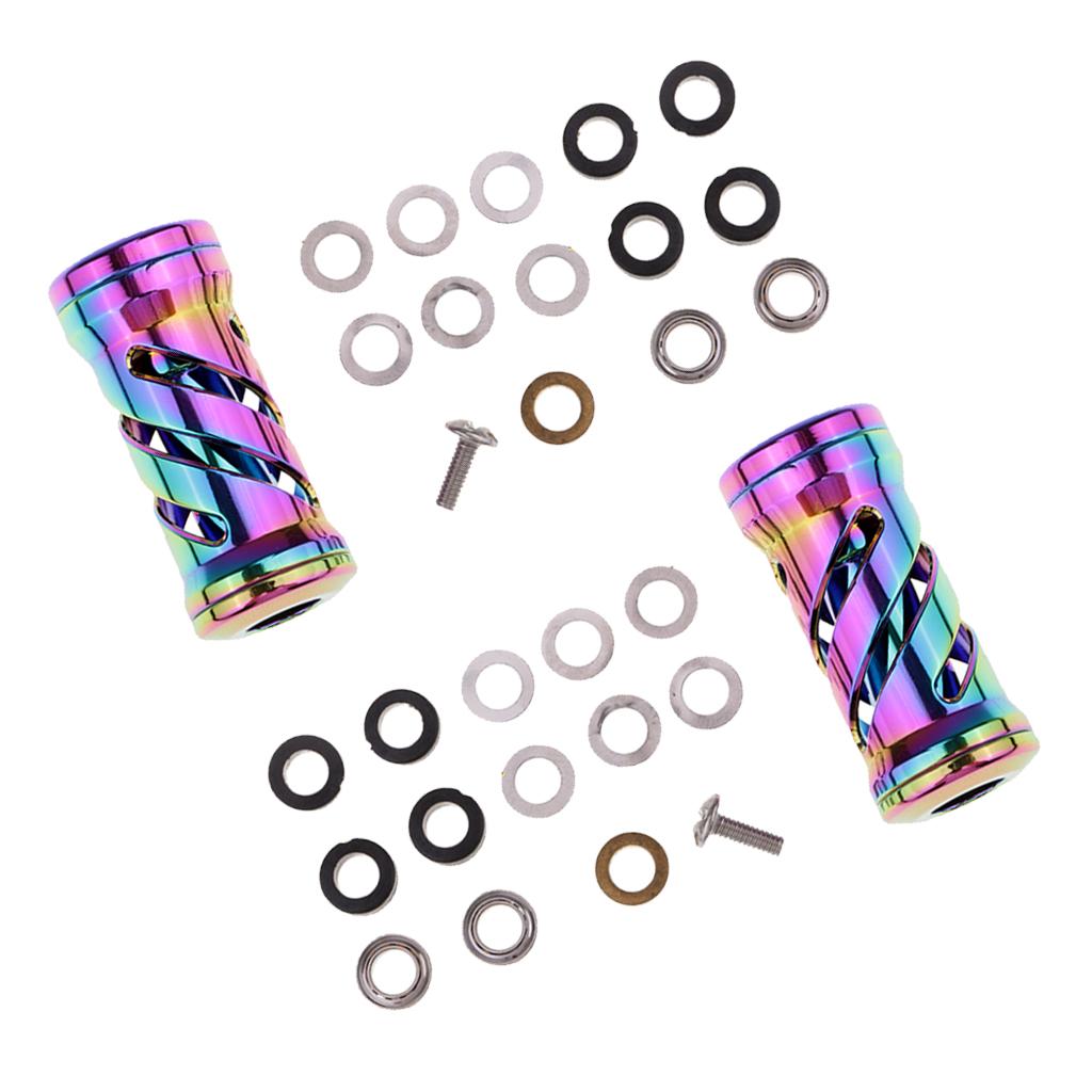 2pcs Colorful Fishing Reel Handle Knob DIY Refit Handle Grip for S/D/A Reels