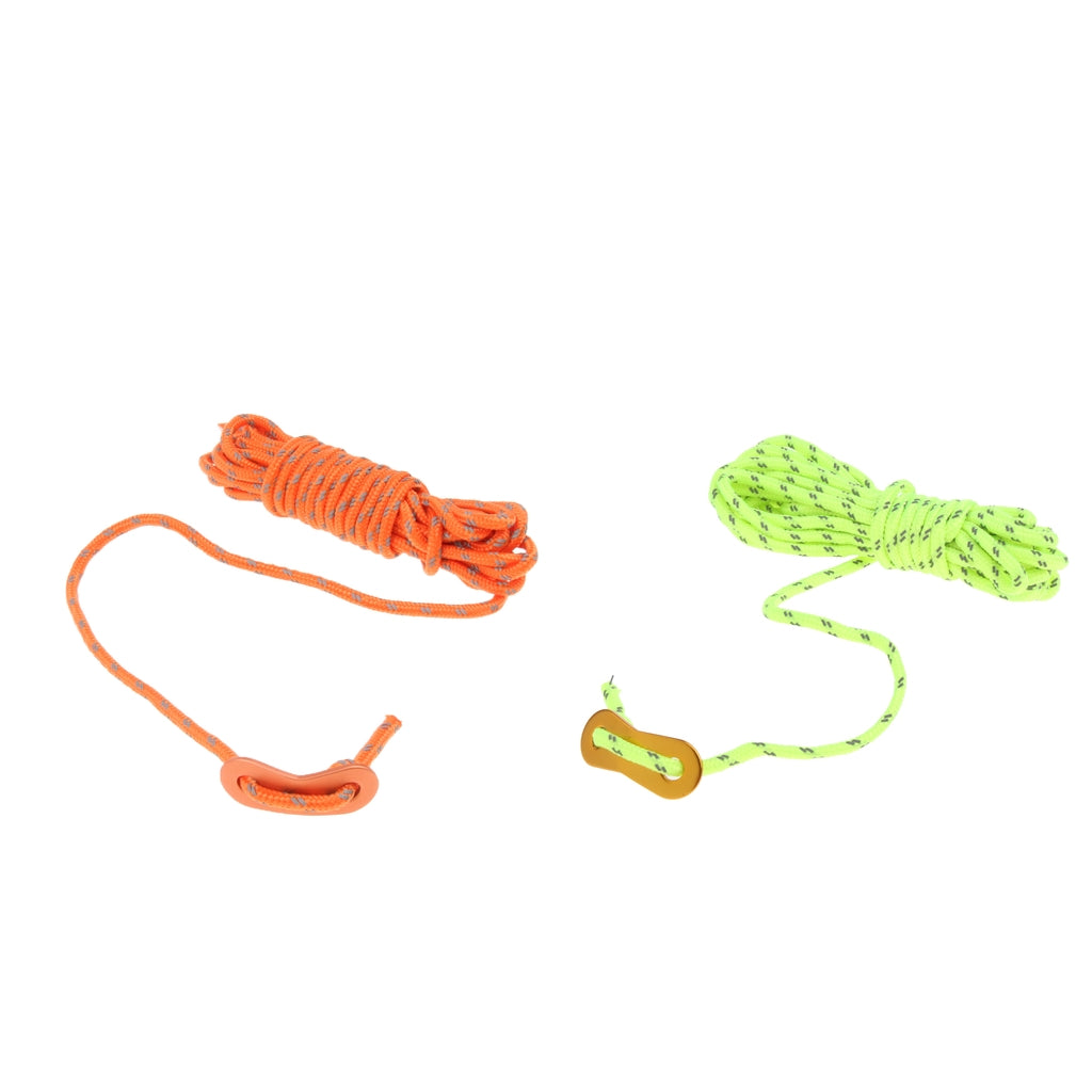 2Pcs Reflective Canopy Tent Rope Guy Line Outdoor Camping Cord with Buckle