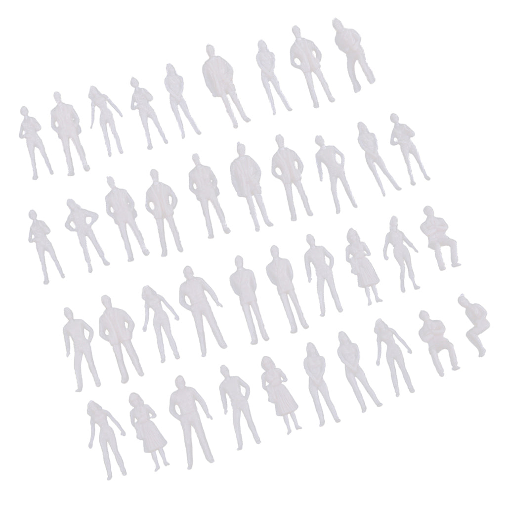 20 Pieces 1/50 & 1/75 Unpainted Model People Architectural Figure Miniature