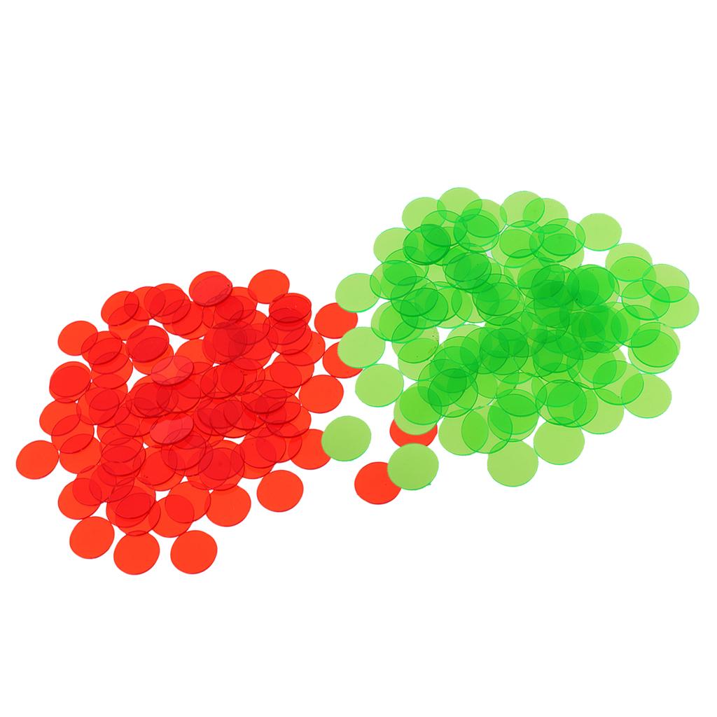 200 Pieces Translucent Bingo Chip 3/4 Inch for Bingo Game Cards Gift
