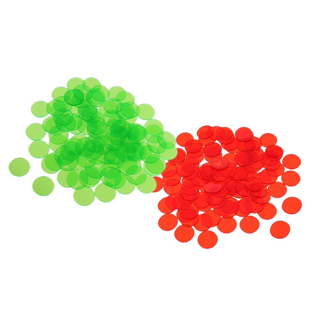 200 Pieces Translucent Bingo Chip 3/4 Inch for Bingo Game Cards Gift