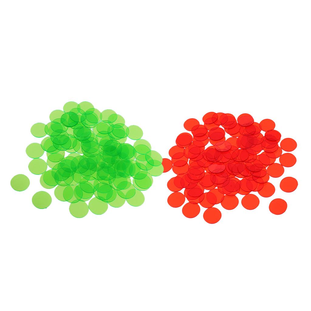 200 Pieces Translucent Bingo Chip 3/4 Inch for Bingo Game Cards Gift