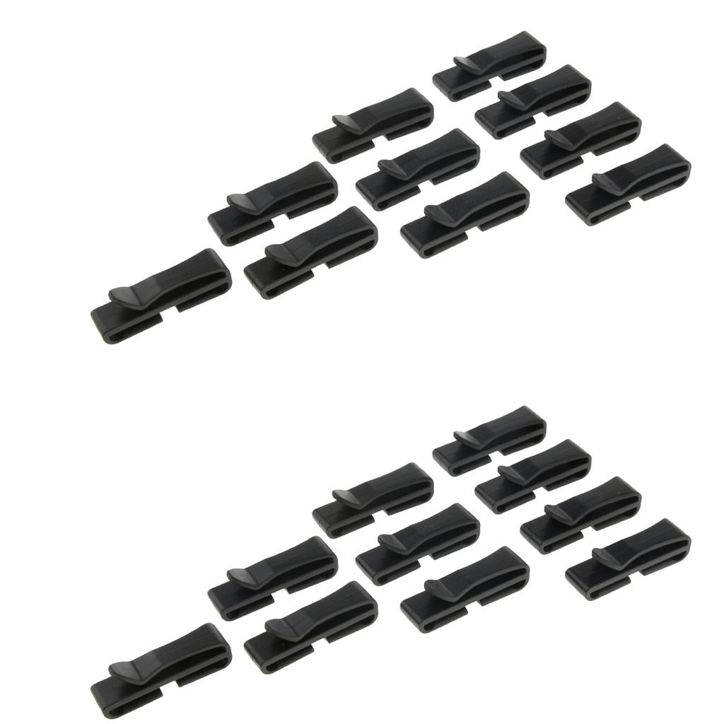 20Pcs Quick-Slip Keeper Buckle Webbing Ending Clip for Bag Adjusting Strap