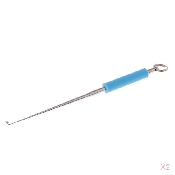 2pcs Stainless Steel Fishing Hook Remover Fish Hook Extractor Detacher 13cm