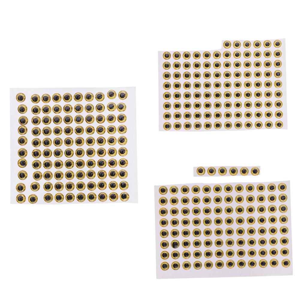 300pcs Holographic Fish Eyes 3D for Fishing Bait Fly Tying Jigs Crafts Doll