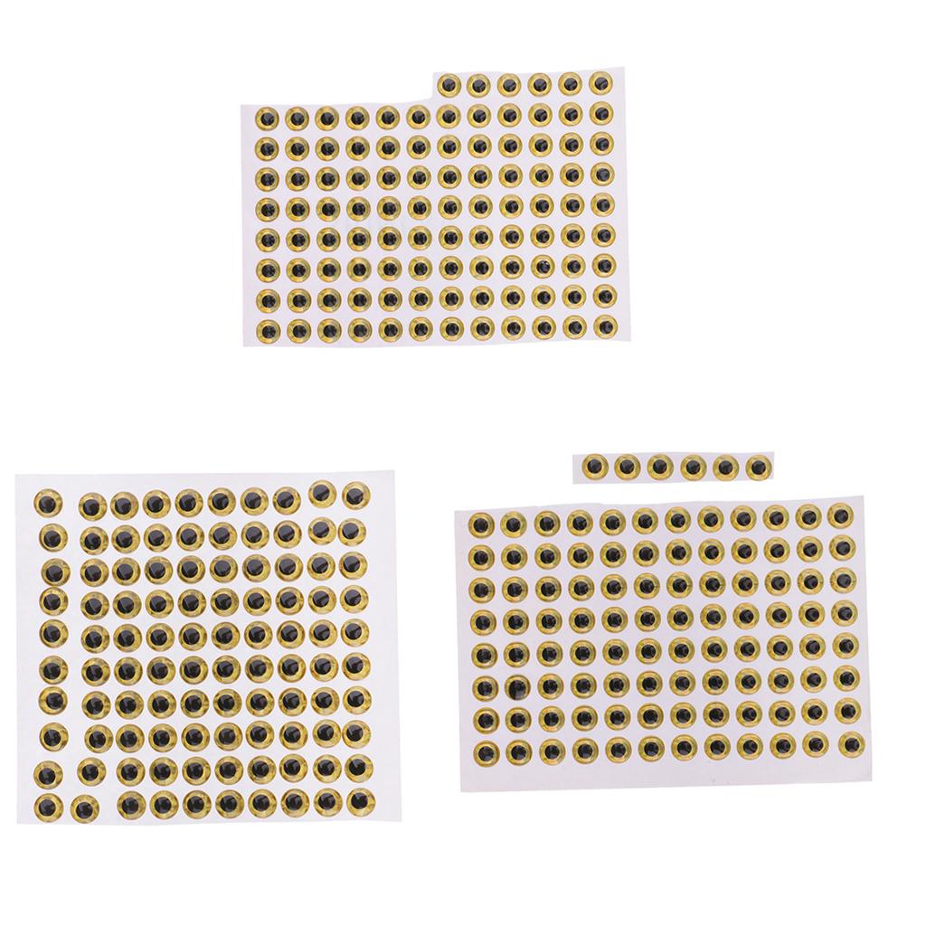 300pcs Holographic Fish Eyes 3D for Fishing Bait Fly Tying Jigs Crafts Doll