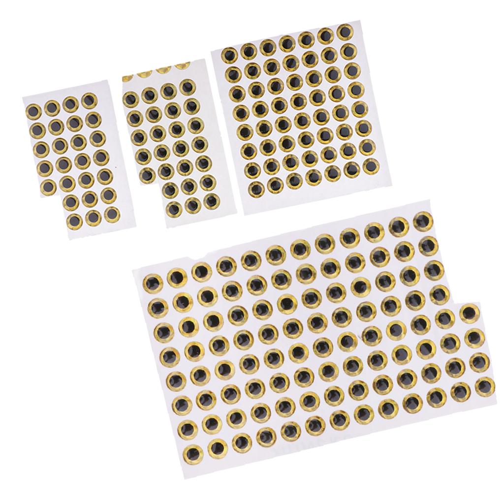 200pcs Holographic Fish Eyes 3D for Fishing Bait Fly Tying Jigs Crafts Doll