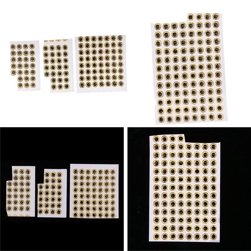 200pcs Holographic Fish Eyes 3D for Fishing Bait Fly Tying Jigs Crafts Doll