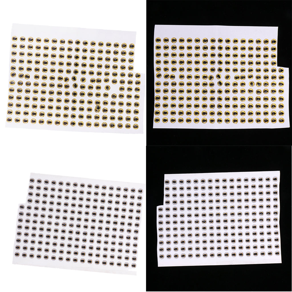 400pcs Fishing Lure Eyes 3D Holographic Fish Eyes Fly Tying Jigs DIY Crafts