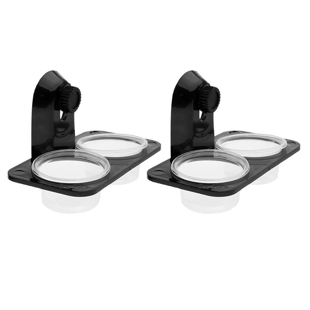 2 Pcs Dual Reptile Feeding Bowl Screw Food & Water Dish For Gecko, Lizard