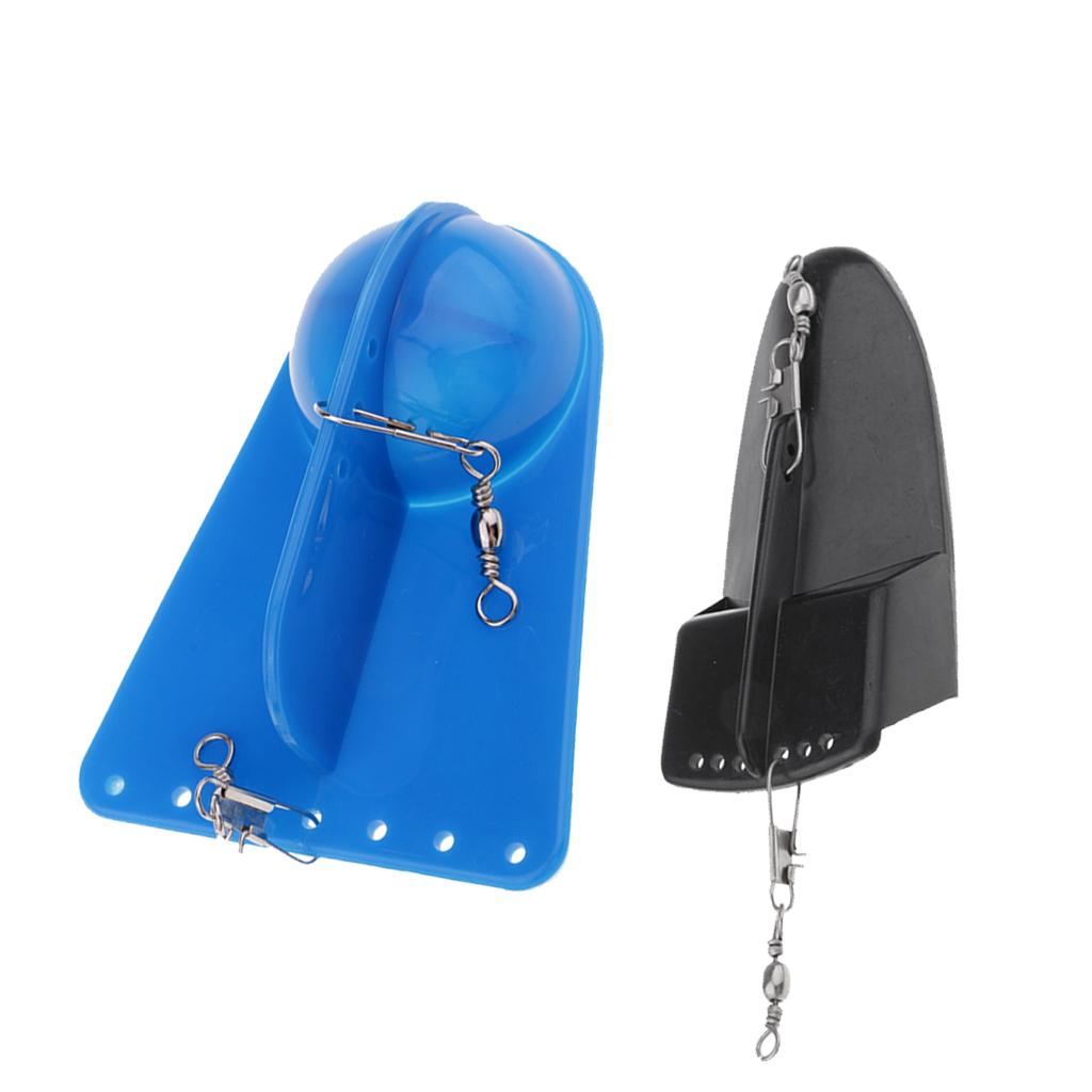 2pcs Sea Fishing Trolling Diving Board Planer Diver Board Adjustable Weight