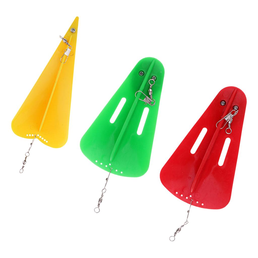 3pcs Fishing Trolling Diving Board with Lead Sinker Boat Fishing Diver Board