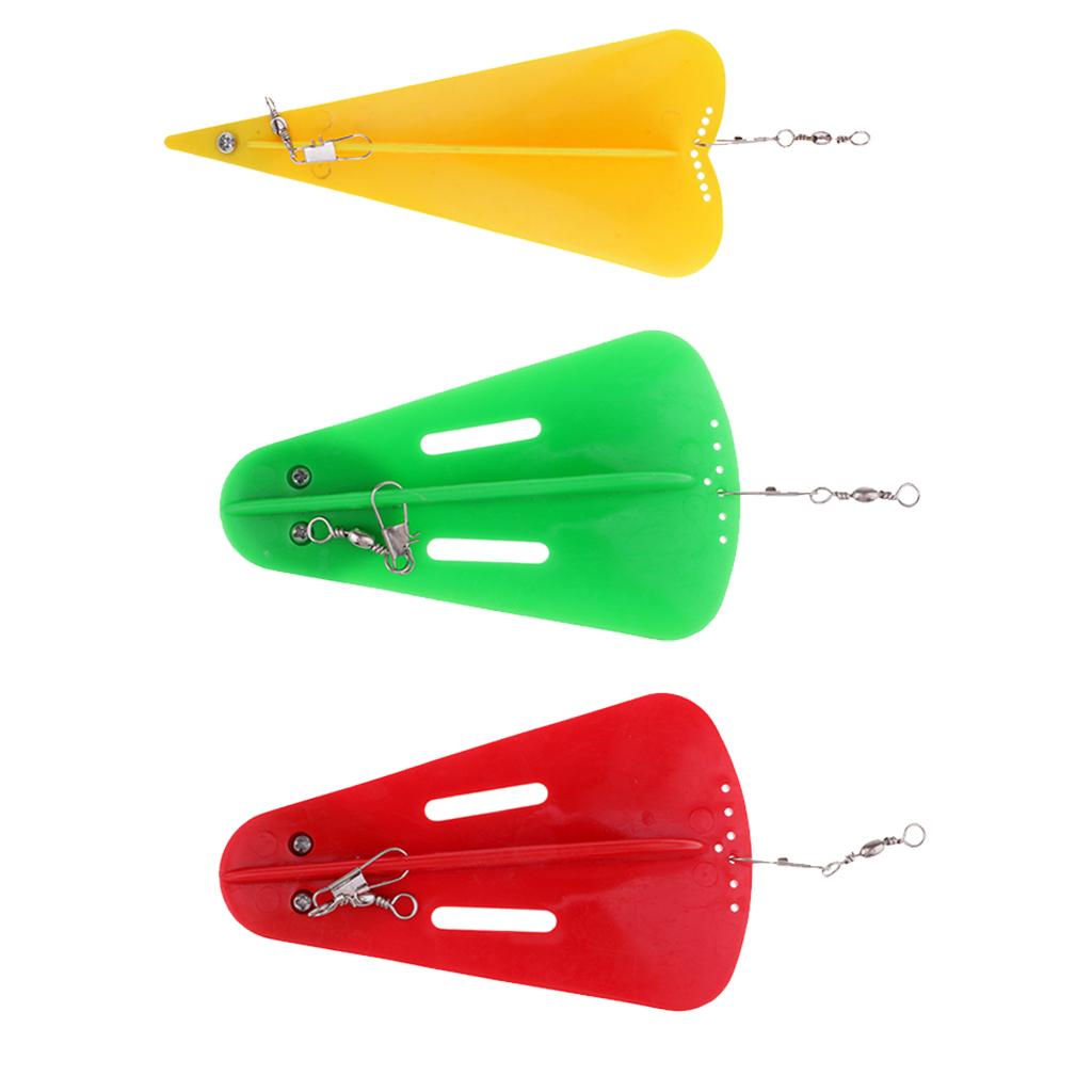 3pcs Fishing Trolling Diving Board with Lead Sinker Boat Fishing Diver Board