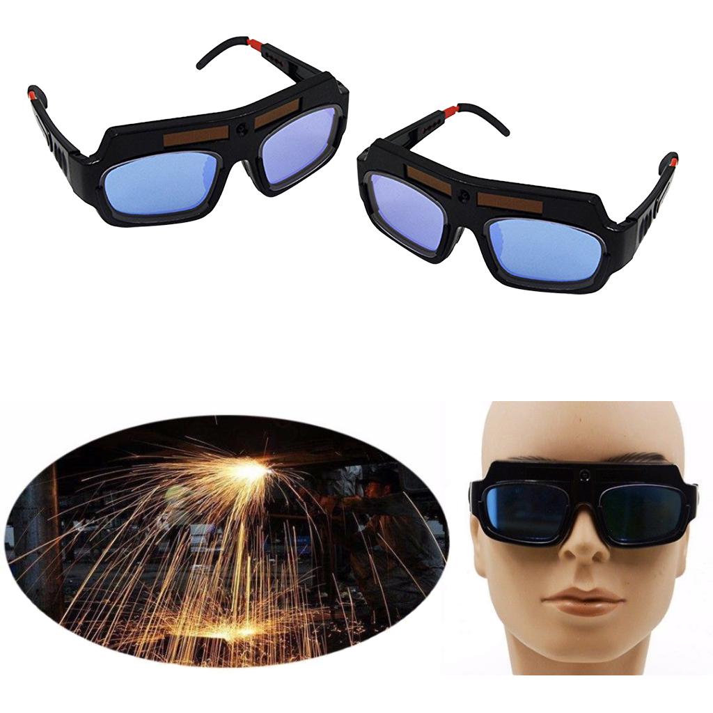 2x Solar Powered Auto Darkening Welding Mask Helmet Goggle Welding Glasses