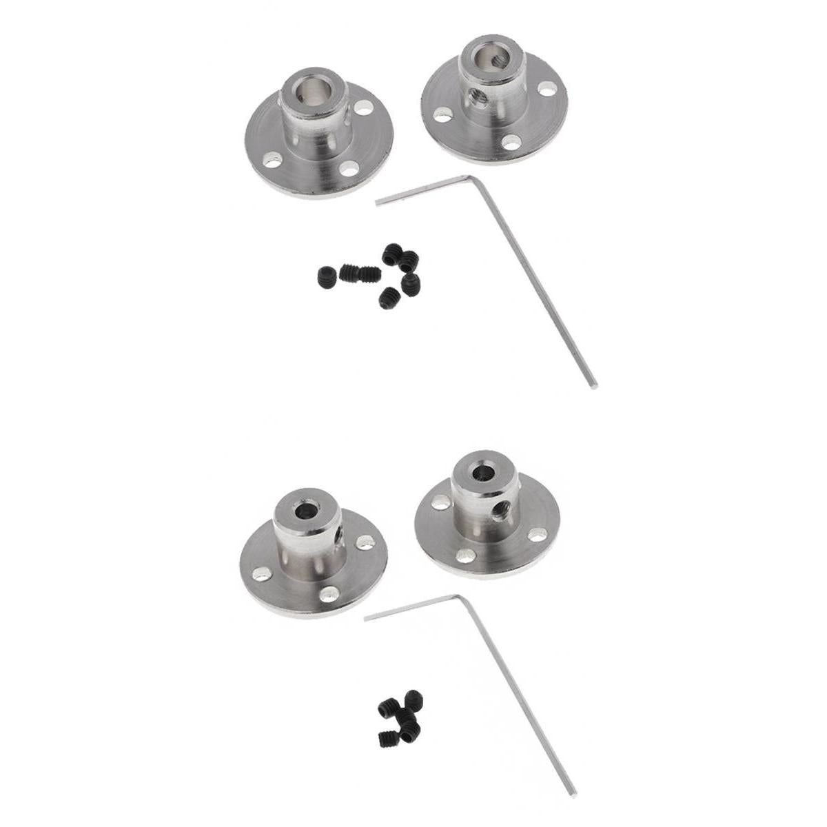 4Pieces Rigid Flange Coupling Motor Guide Shaft Coupler Connector for RC Car