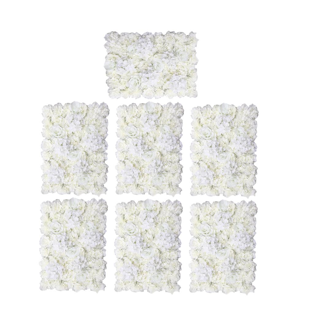 7 Artificial Flower Wall Wedding Venue Flower Pillar Main Road Decor Cream