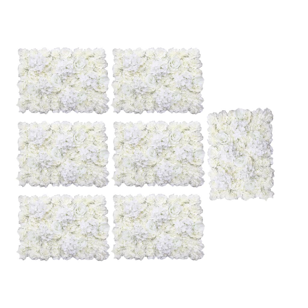 7 Artificial Flower Wall Wedding Venue Flower Pillar Main Road Decor Cream